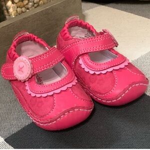 Stride Rite Little Girls Pink Soft Leather Soft Motion Shoes Mary Janes Size 2